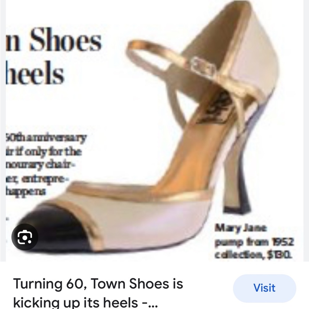 Town shoes Mary Jane pump from the 1952 collection.New,never been worn Size 37.